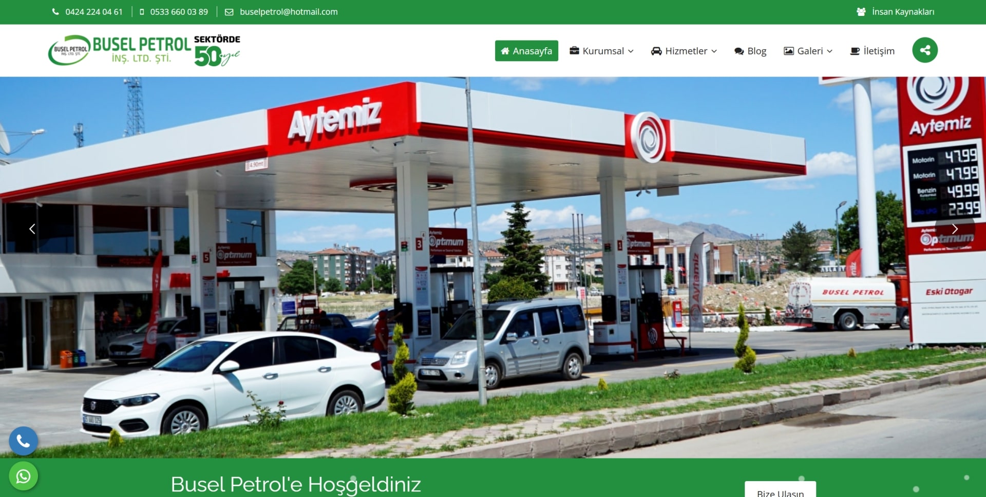Elazığ Busel Petrol Web Sitesi Yayında !